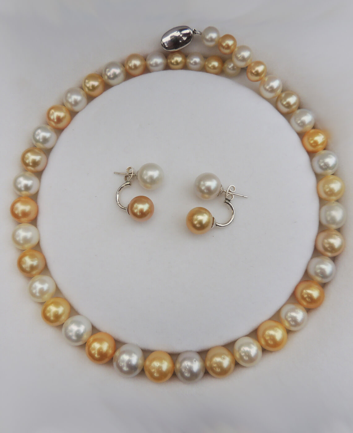 20 TreasureBay Multi Colour 8-9mm Natural Baroque Pearl Necklace Bracelet and Earrings Set